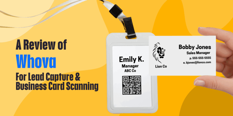 Whova Lead Capture and Business Card Scanning